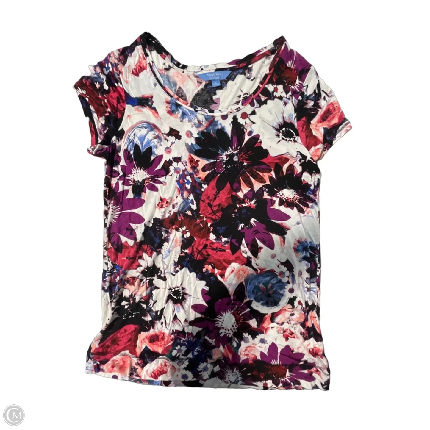 Top Short Sleeve By Simply Vera In Floral Print, Size: Xl