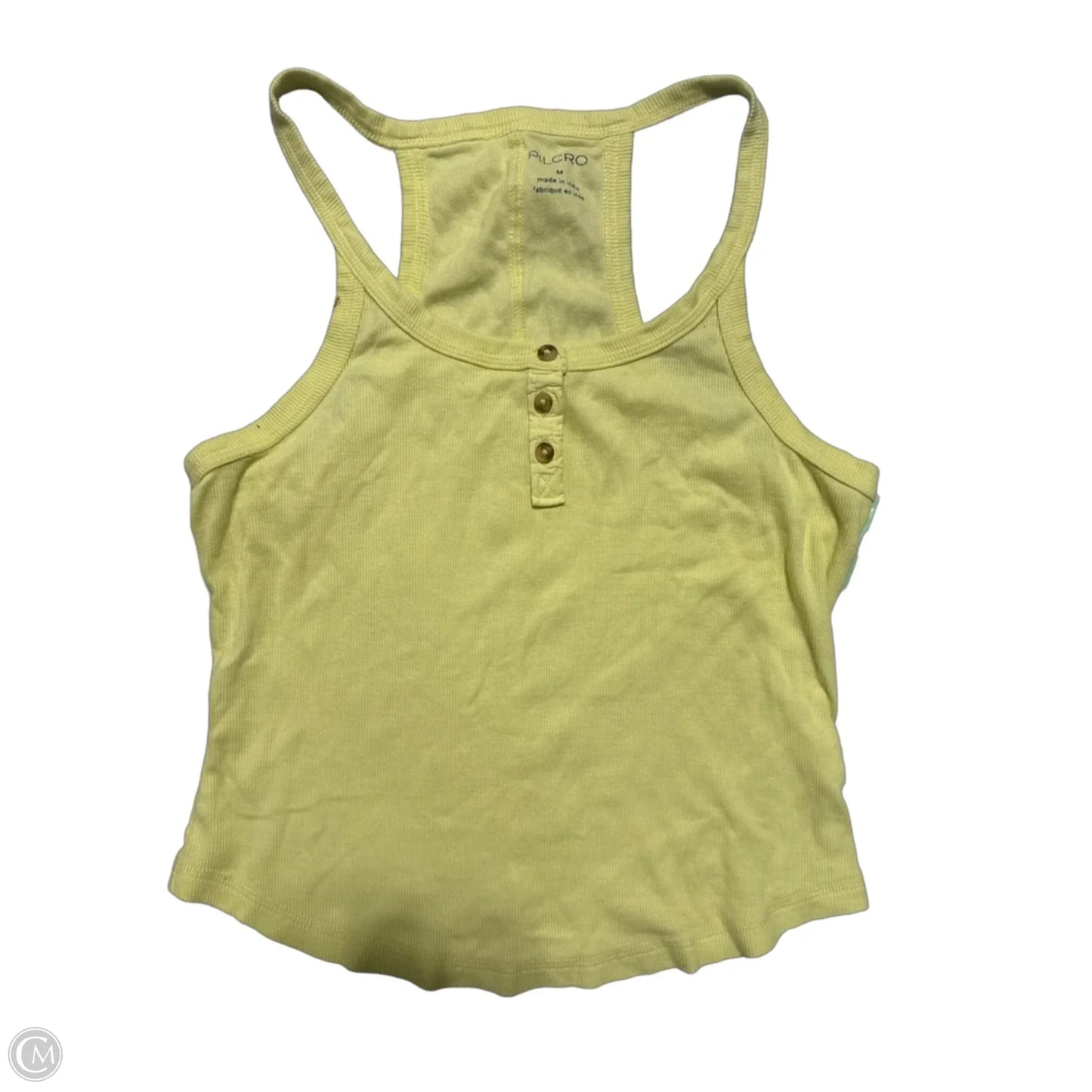 Tank Top By Pilcro In Yellow, Size: M