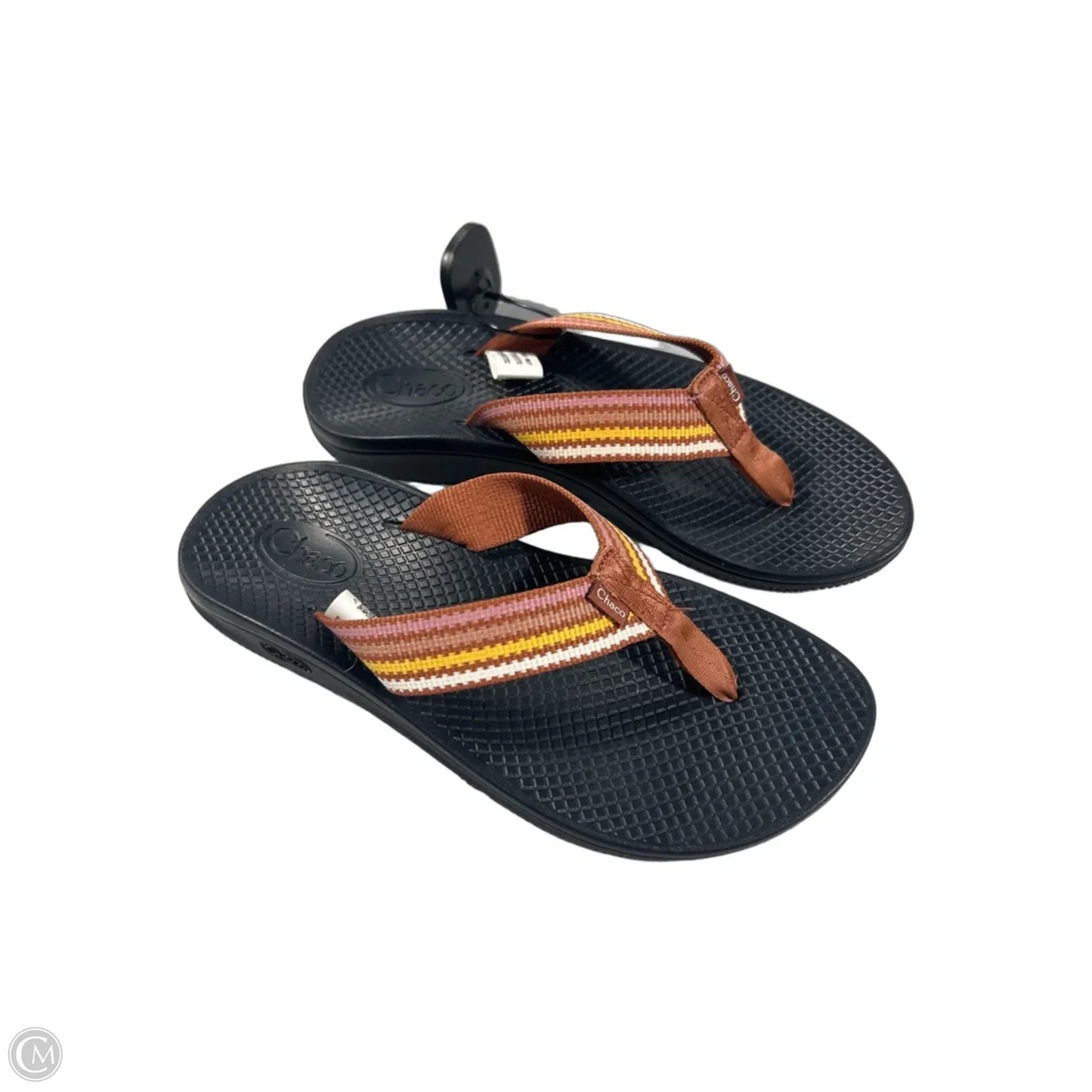 Sandals Flats By Chacos In Black & Orange, Size: 7