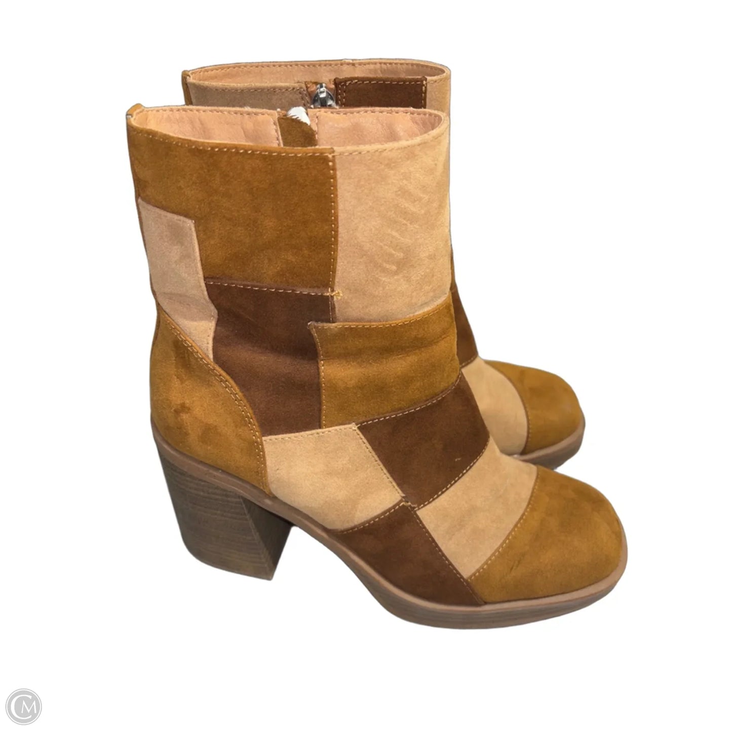 Boots Ankle Heels By Universal Thread In Brown, Size: 10