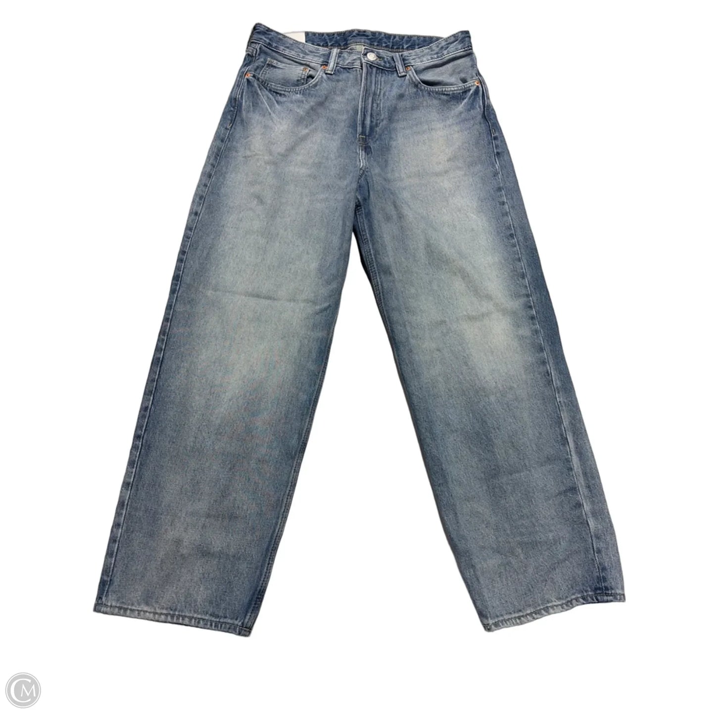 Jeans Straight By H&m In Blue Denim, Size: 14