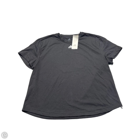 Athletic Top Short Sleeve By Adidas In Black, Size: L