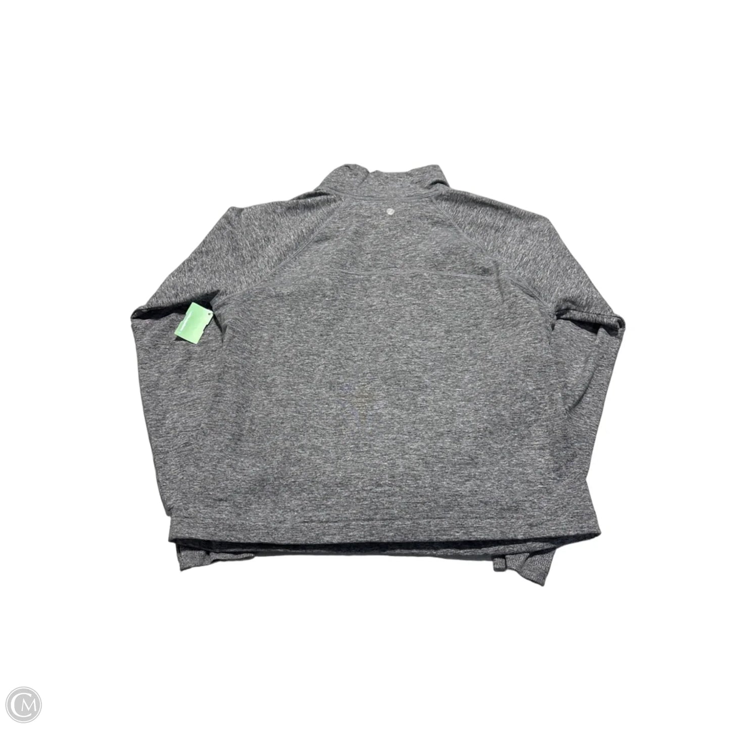 Athletic Top Long Sleeve Collar By Zella In Grey, Size: S