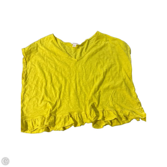 Top Short Sleeve By Joe Fresh In Yellow, Size: Xl