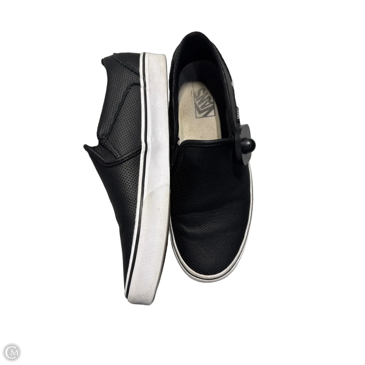 Shoes Flats By Vans In Black, Size: 10