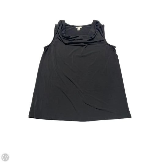 Top Sleeveless By Cato In Black, Size: S