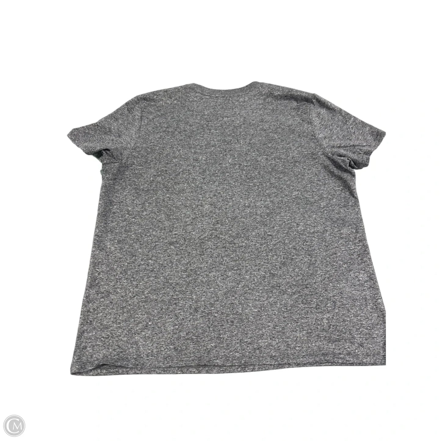 Athletic Top Short Sleeve By Nike In Grey, Size: L