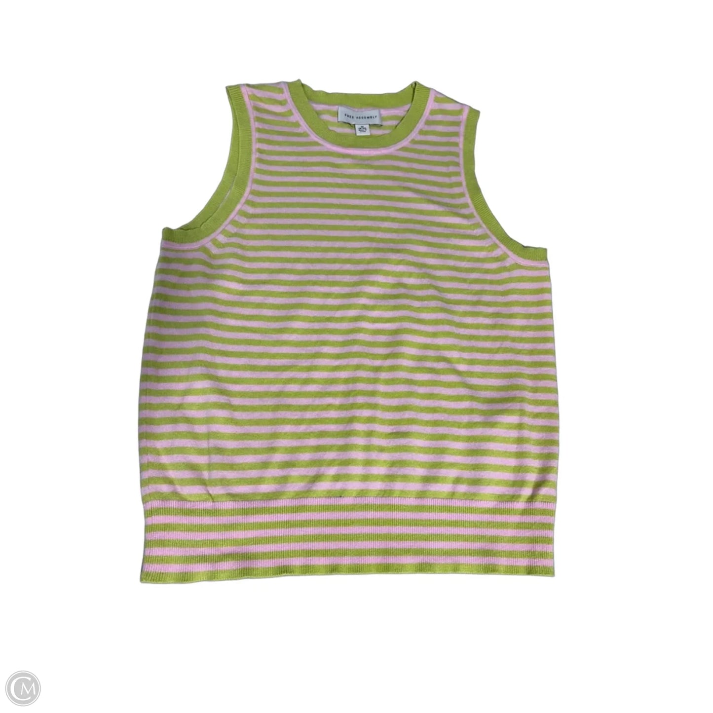 Tank Top By Free Assembly In Green & Pink, Size: M