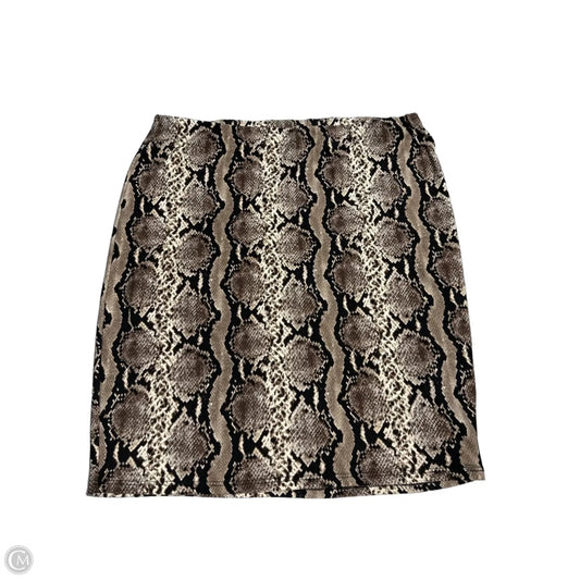 Skirt Mini & Short By Promesa In Snakeskin Print, Size: L