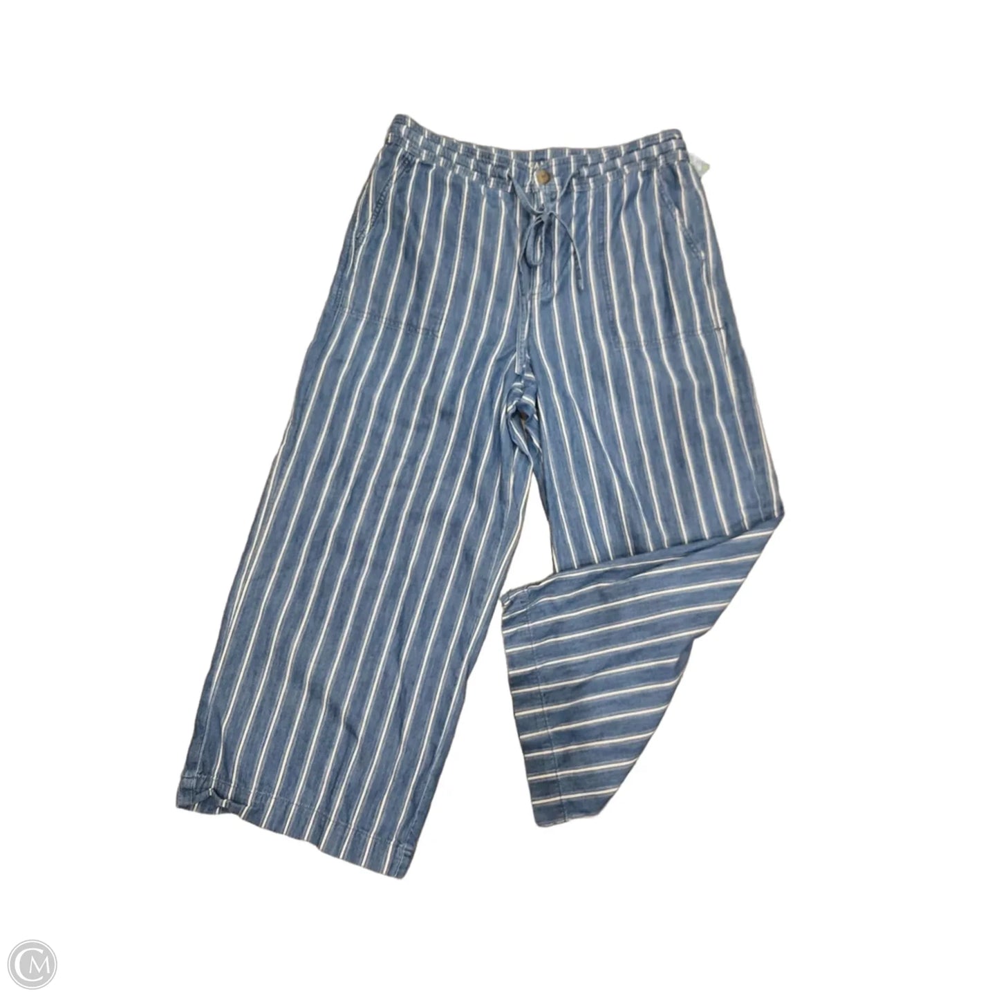 Pants Linen By American Eagle In Blue & White, Size: 10