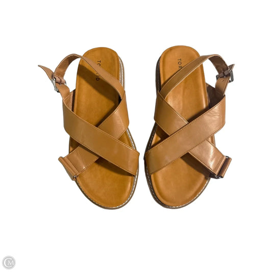 Sandals Flats By Torrid In Brown, Size: 12