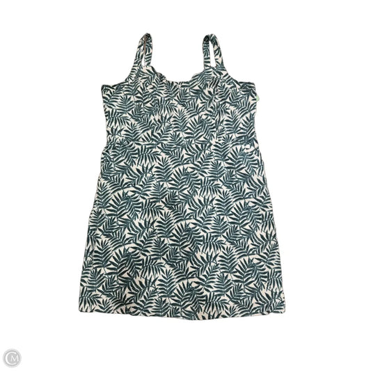 Dress Casual Short By 41 Hawthorn In Green & White, Size: 2x