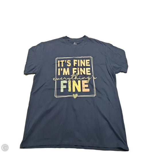 Top Short Sleeve By Cme In Navy, Size: Xl