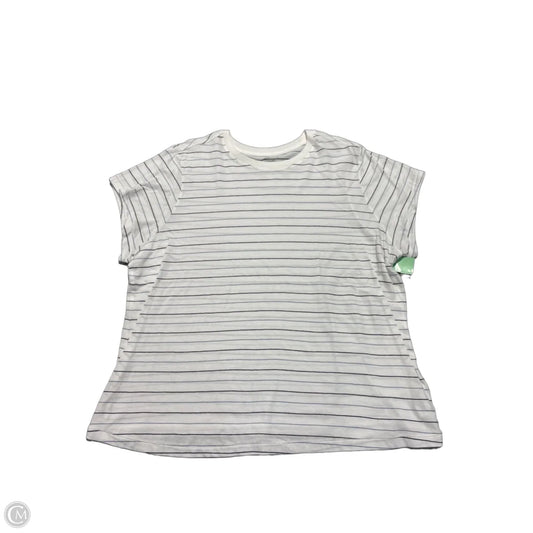 Top Short Sleeve By Universal Thread In Blue & White, Size: Xxl