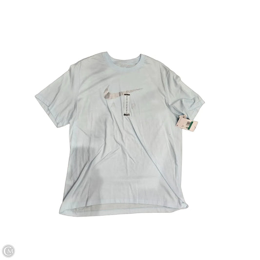 Athletic Top Short Sleeve By Nike In Blue, Size: Xl