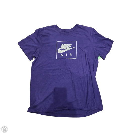 Top Short Sleeve Basic By Nike In Purple, Size: L