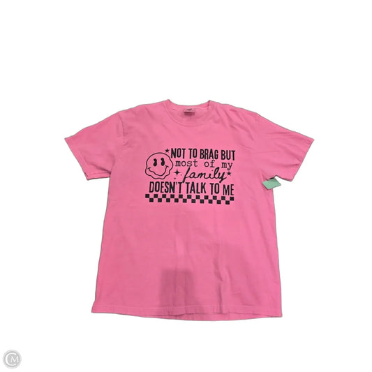 Top Short Sleeve By Comfort Colors In Pink, Size: Xl