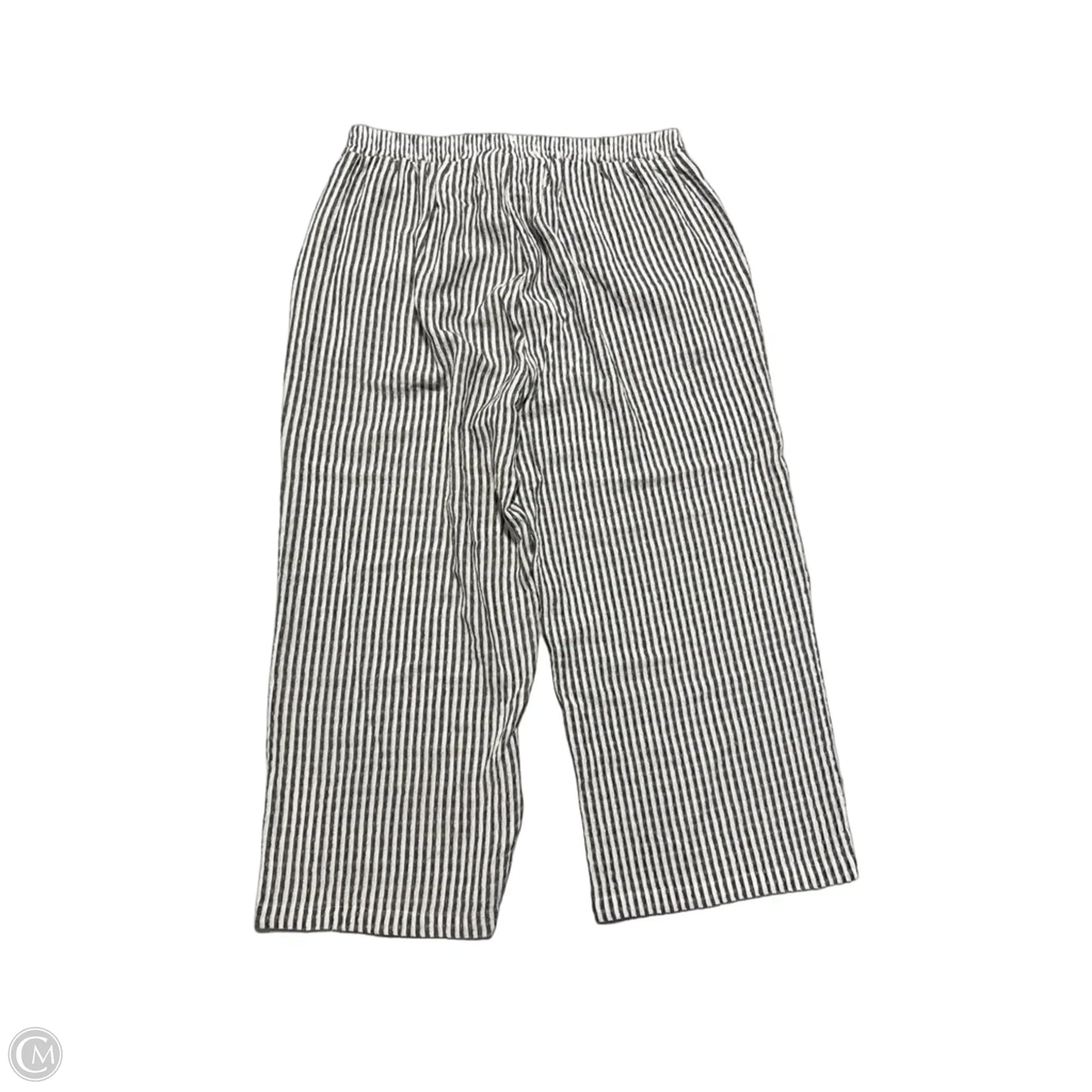 Pants Linen By Jane And Delancey In Grey & White, Size: 18