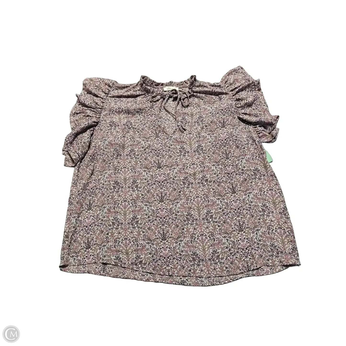 Blouse Short Sleeve By Cmc In Floral Print, Size: L