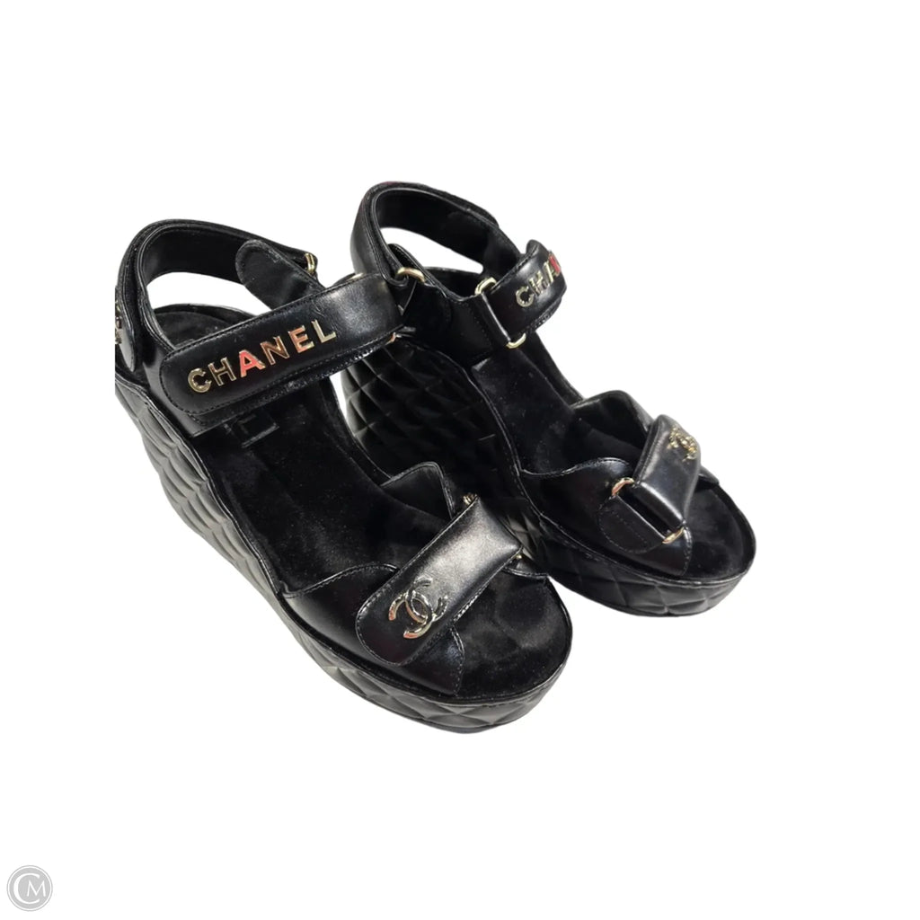 シャネル　靴 Shoes Luxury Designer By Chanel In Black, Size: 8.5