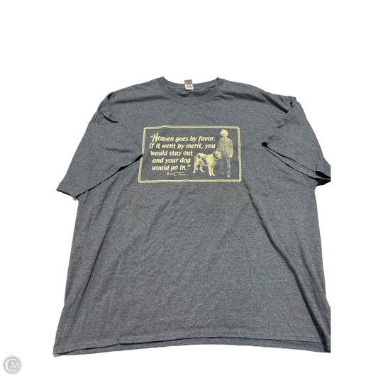 Top Short Sleeve Basic By Gildan In Grey, Size: 3x