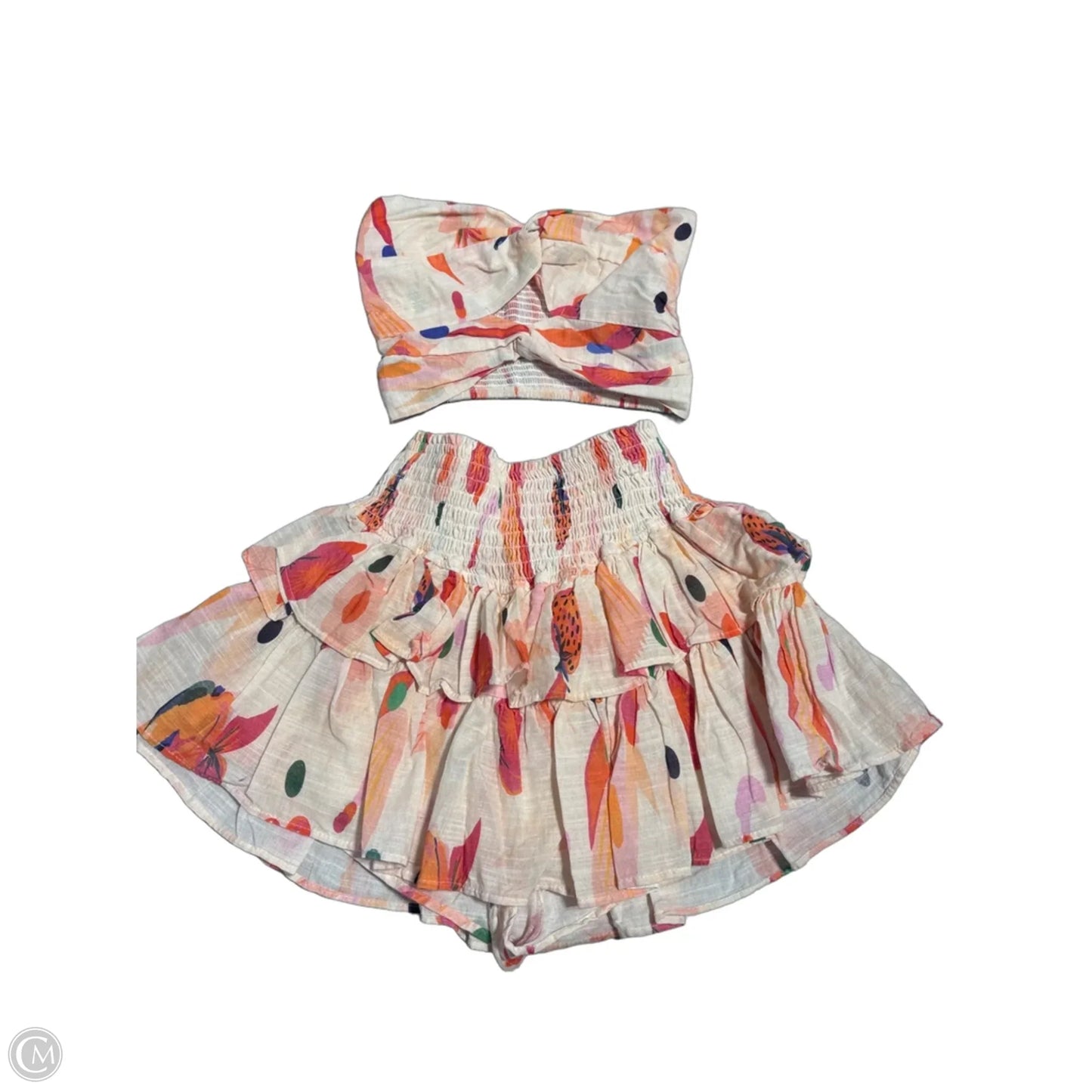 Top Short Sleeve By Cmc In Floral Print, Size: S