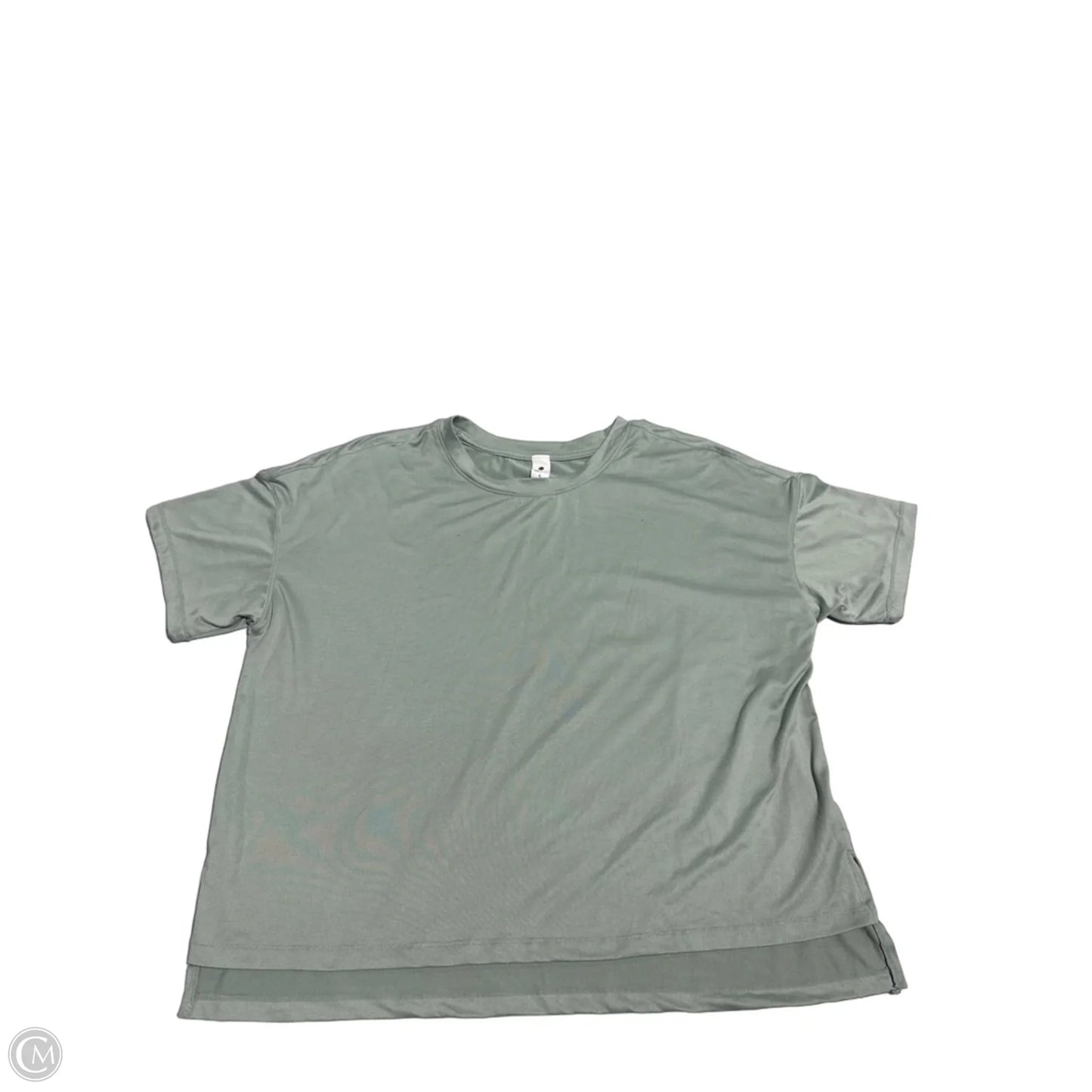 Athletic Top Short Sleeve By Yogalicious In Green, Size: S
