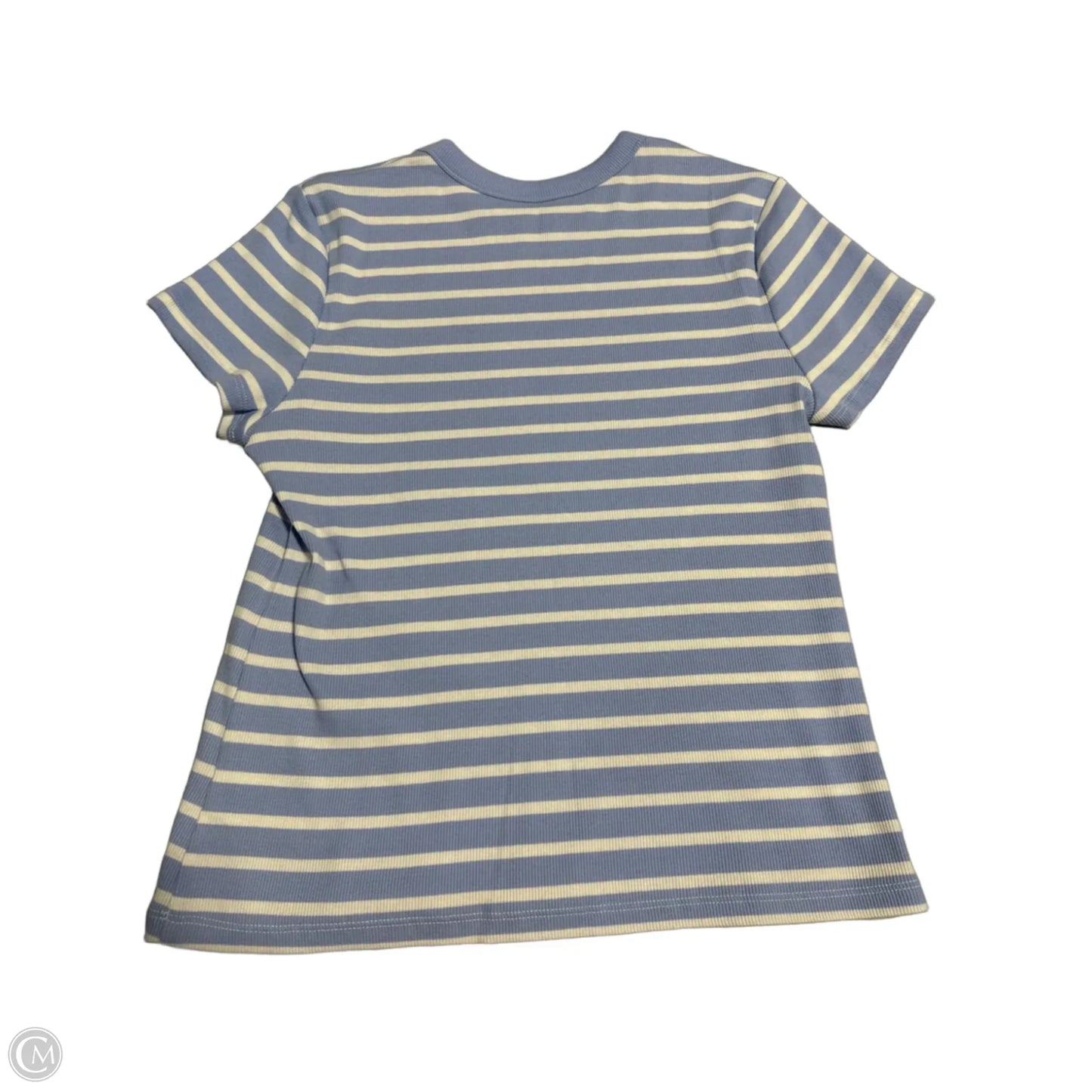Top Short Sleeve By Old Navy In Blue & White, Size: L