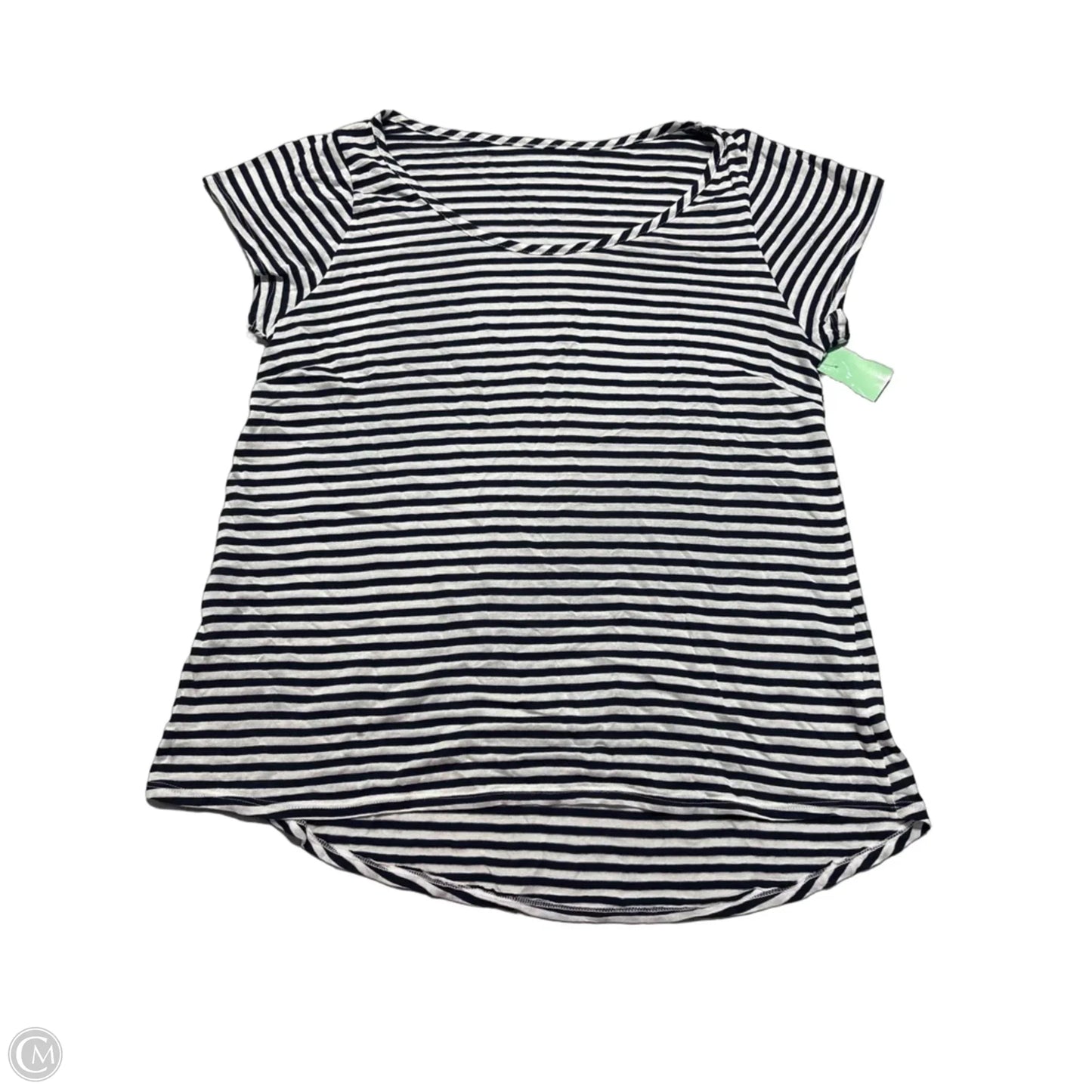 Top Short Sleeve By Ag Jeans In Striped Pattern, Size: Xl