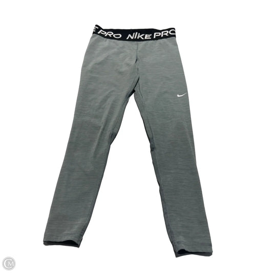 Athletic Leggings By Nike In Grey, Size: L