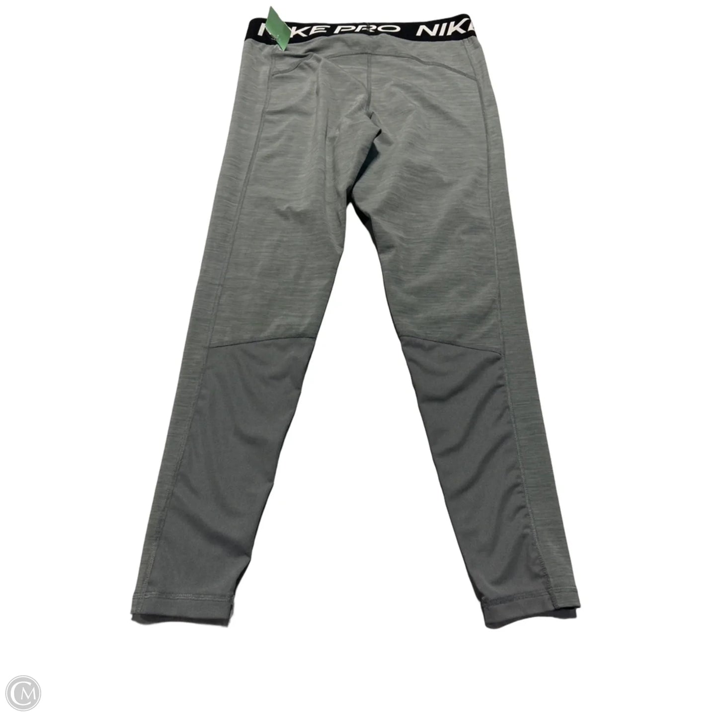Athletic Leggings By Nike In Grey, Size: L