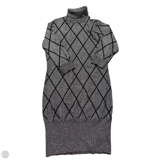 Dress Party Midi By Venus In Black & Silver, Size: L