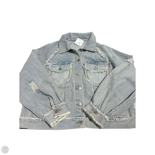 Jacket Denim By Pol In Blue Denim, Size: S