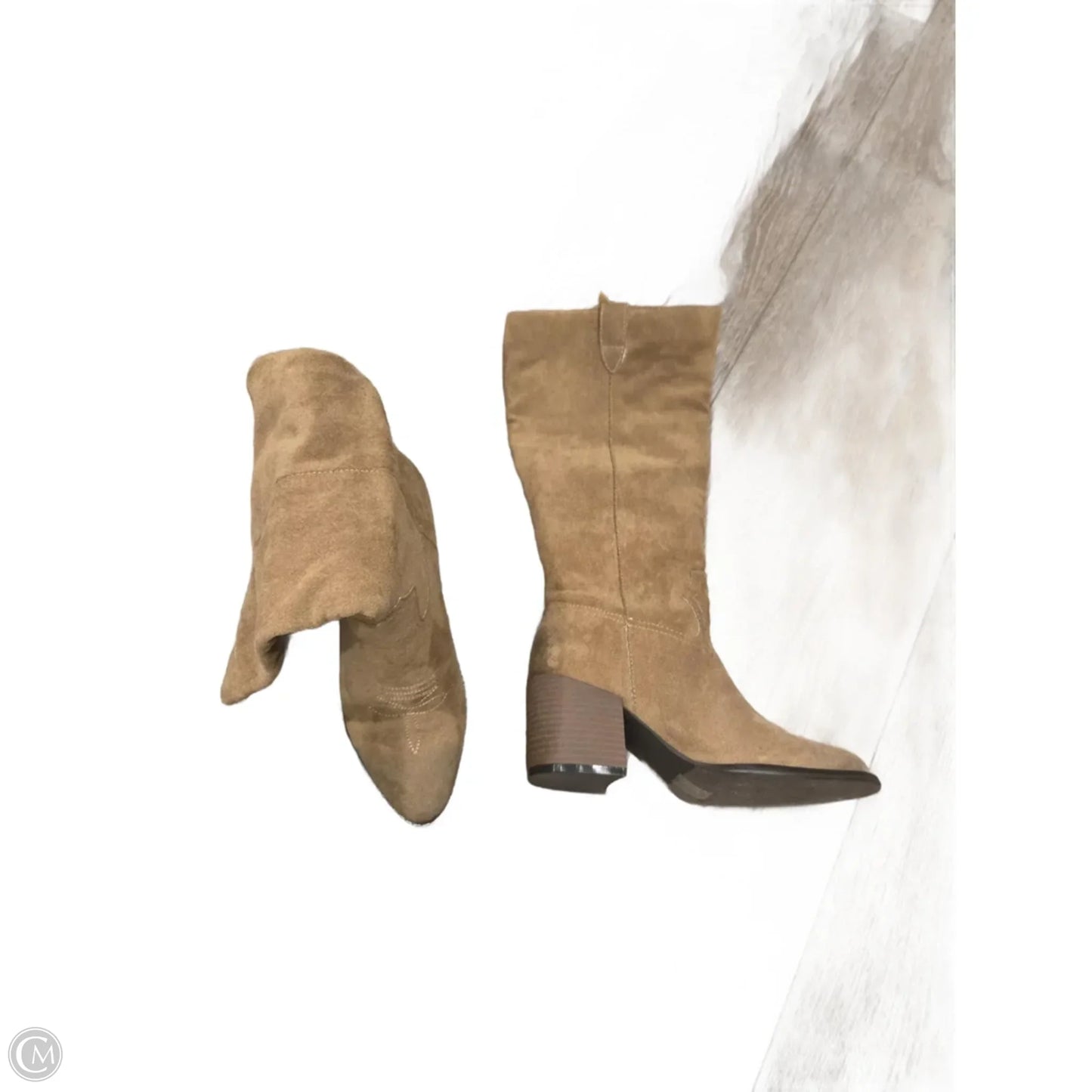 Boots Knee Heels By Cma In Brown, Size: 6