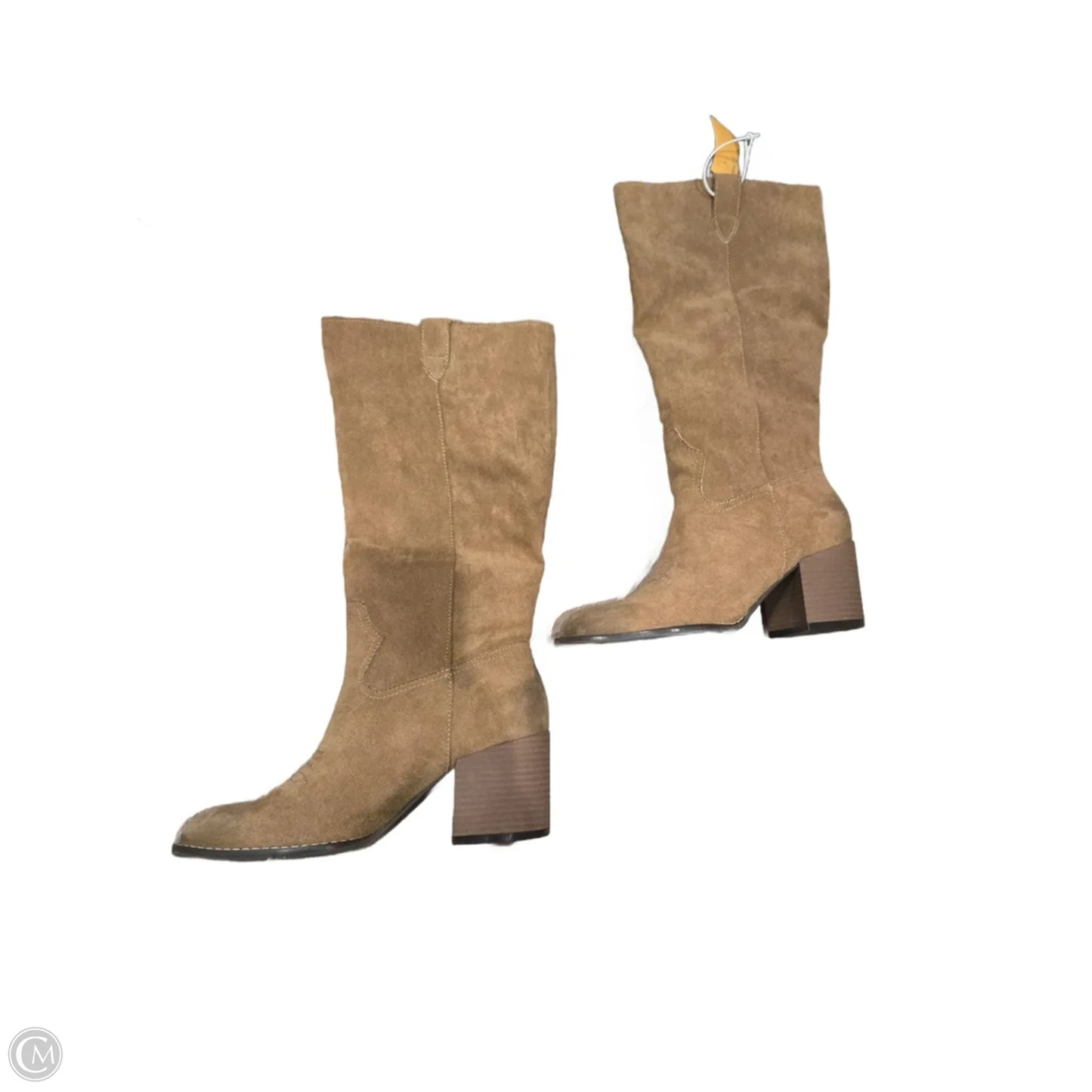 Boots Knee Heels By Cma In Brown, Size: 6