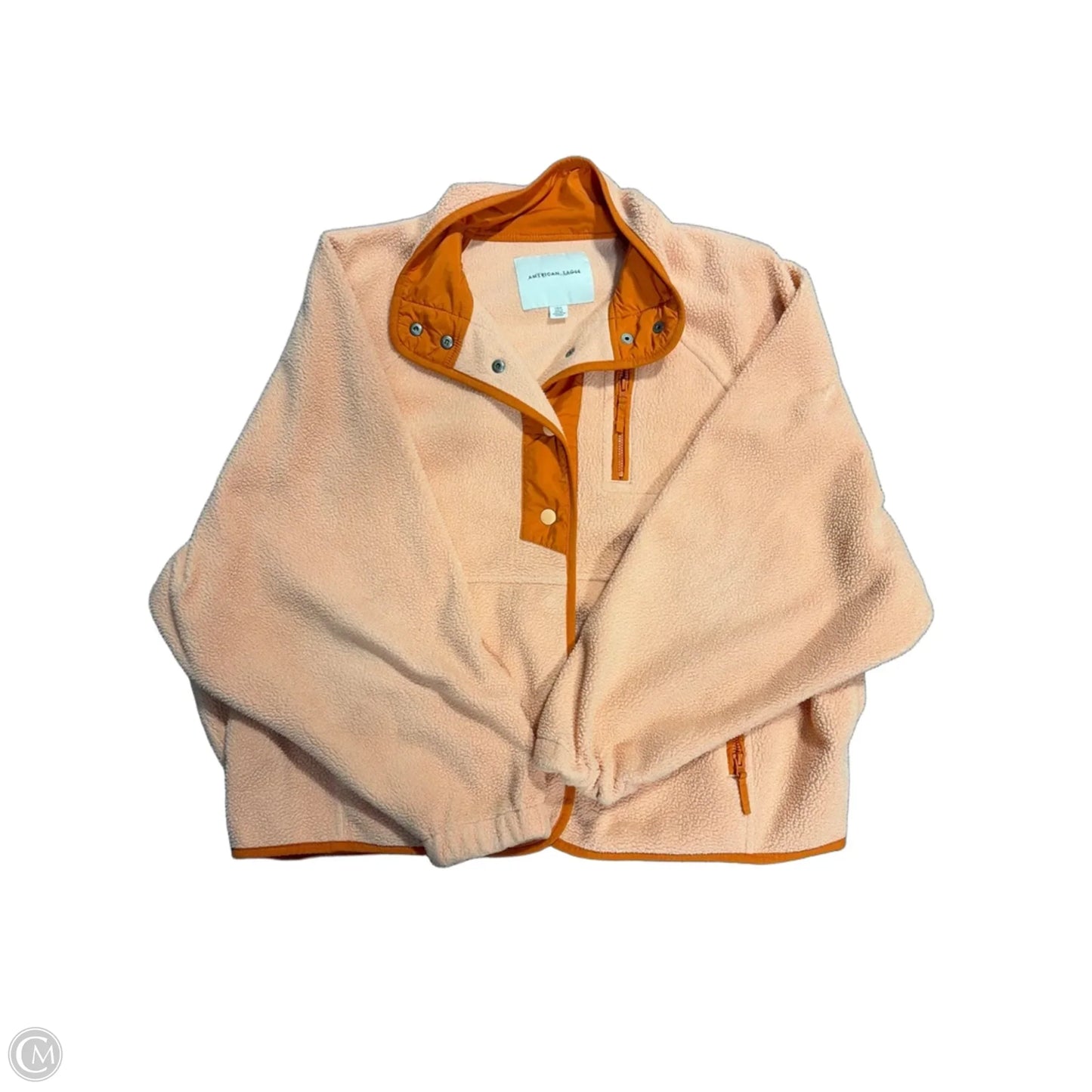 Jacket Fleece By American Eagle In Orange, Size: L