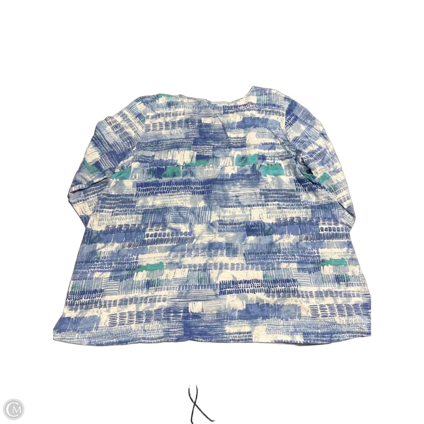 Top 3/4 Sleeve By Habitat In Blue, Size: 2x
