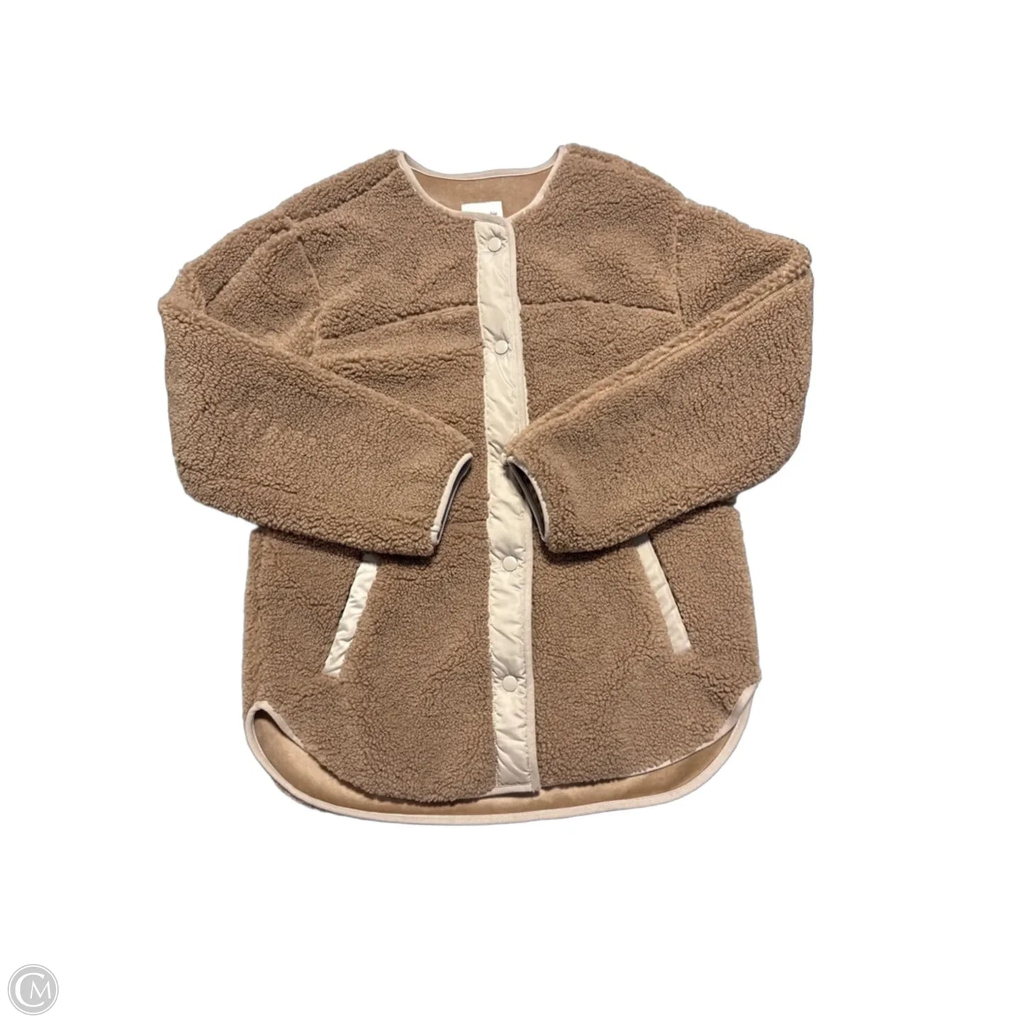 Jacket Fleece By Abercrombie And Fitch In Tan, Size: M
