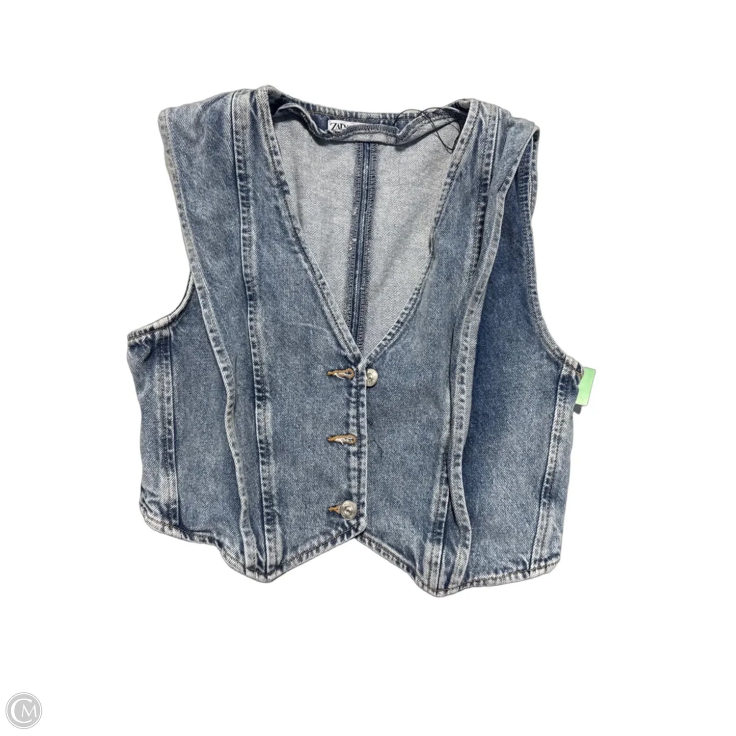 Jacket Denim By Zara In Blue Denim, Size: M