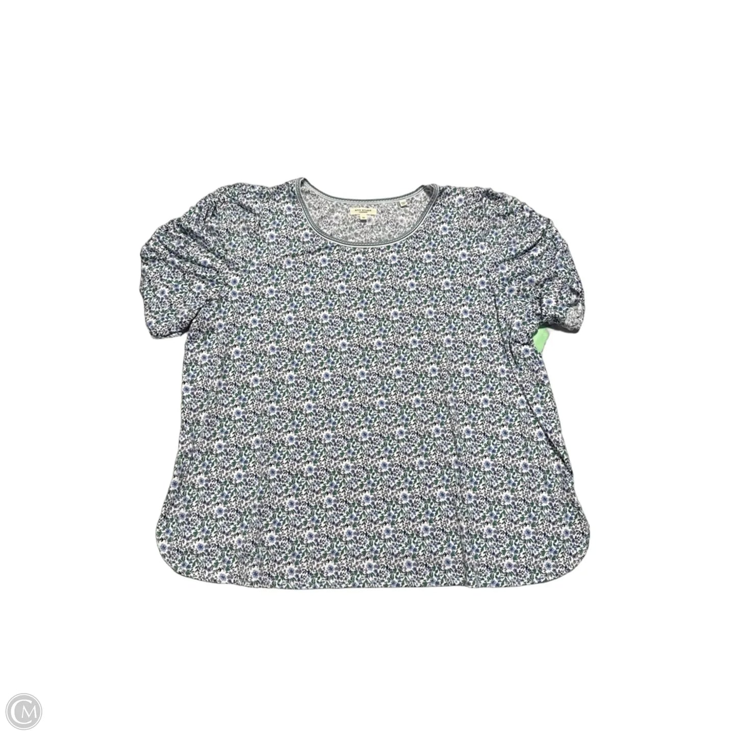 Top Short Sleeve By Max Studio In Green & Purple, Size: 3x