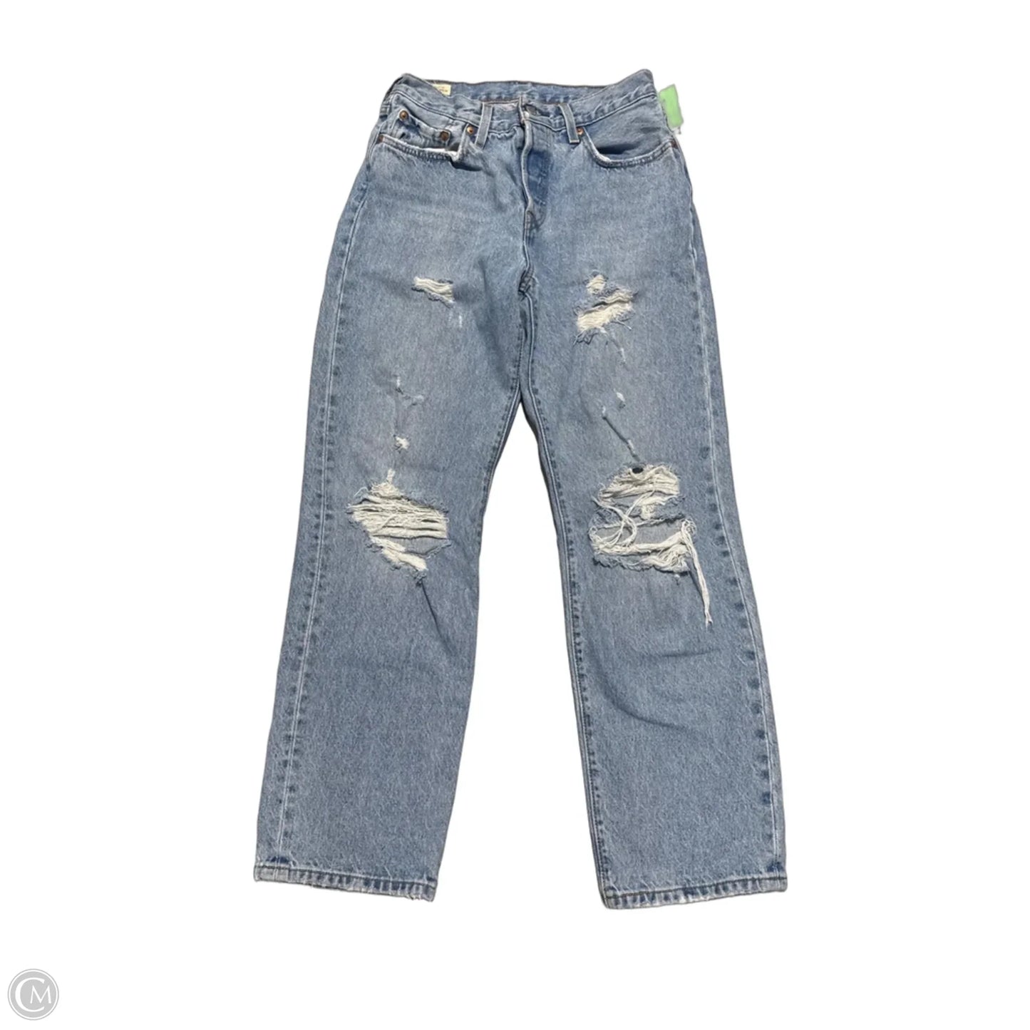 Jeans Straight By Levis In Blue Denim, Size: 2