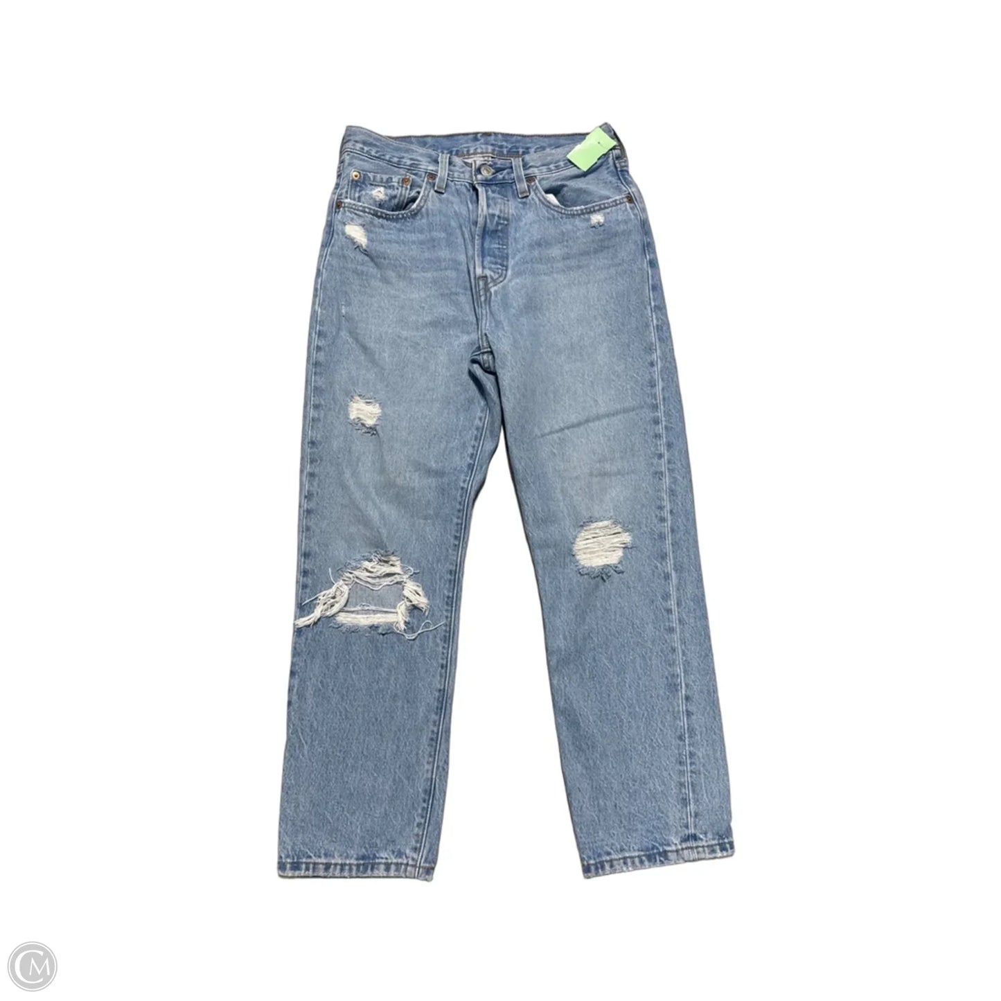 Jeans Straight By Levis In Blue Denim, Size: 4