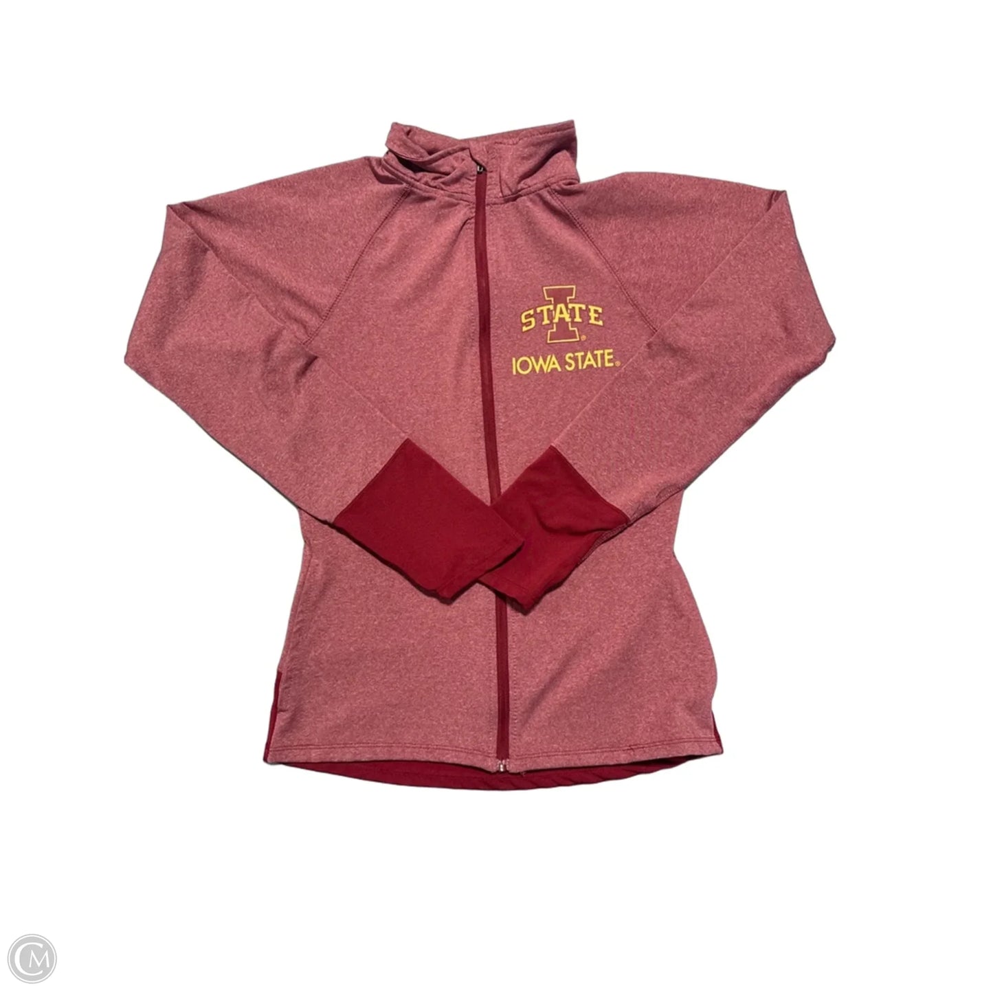 Athletic Top Long Sleeve Collar By Cmc In Red, Size: S