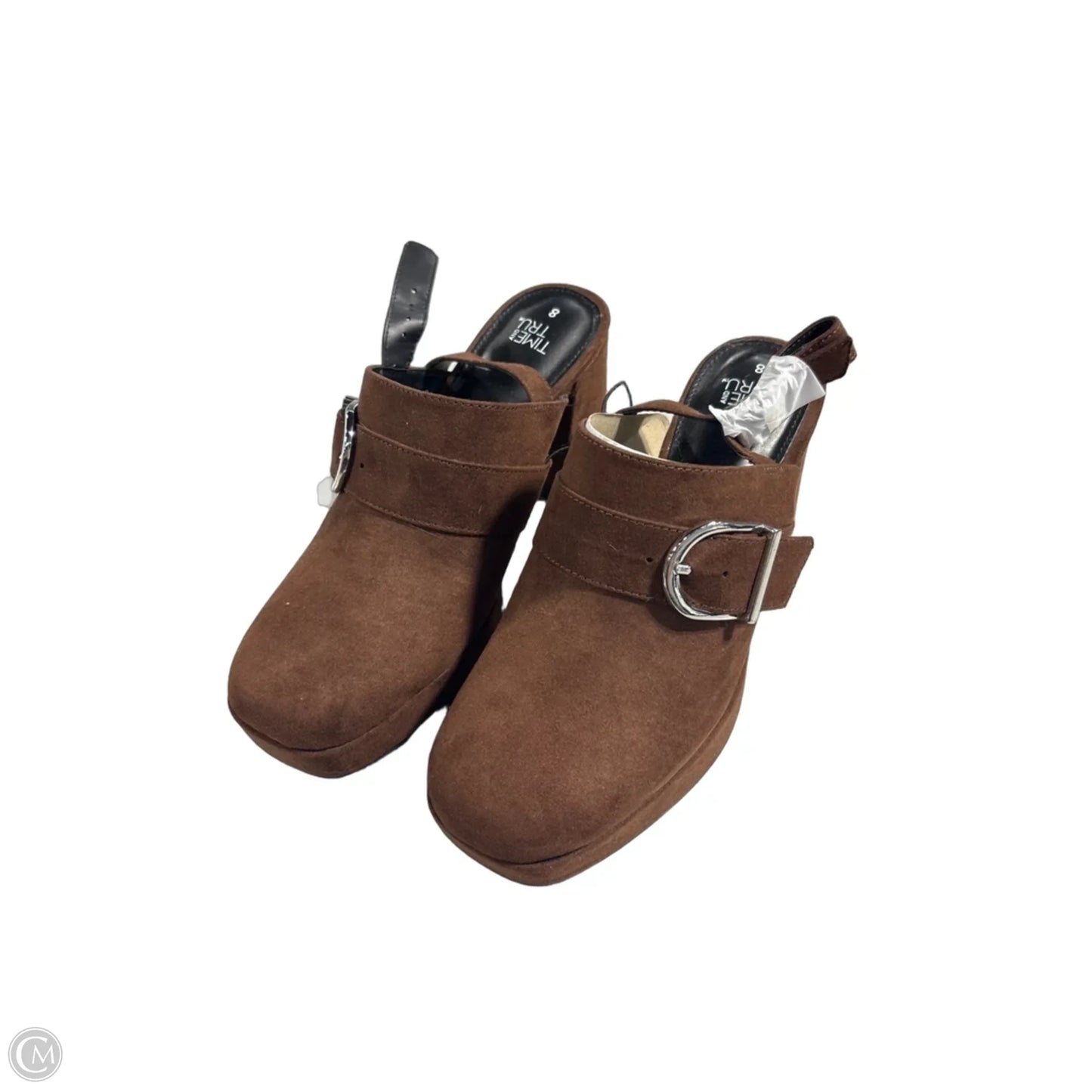 Shoes Heels Block By Time And Tru In Brown, Size: 8