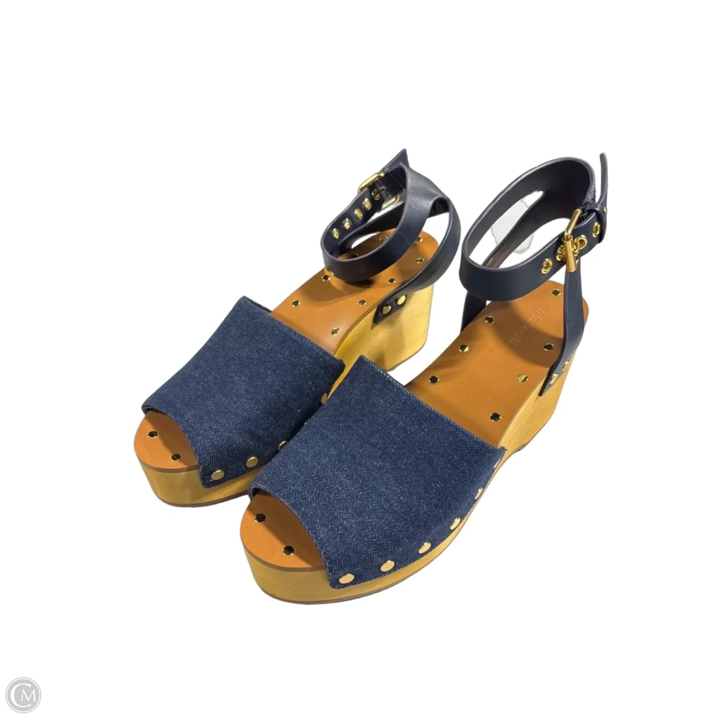 Shoes Heels Block By Madewell In Blue, Size: 8.5