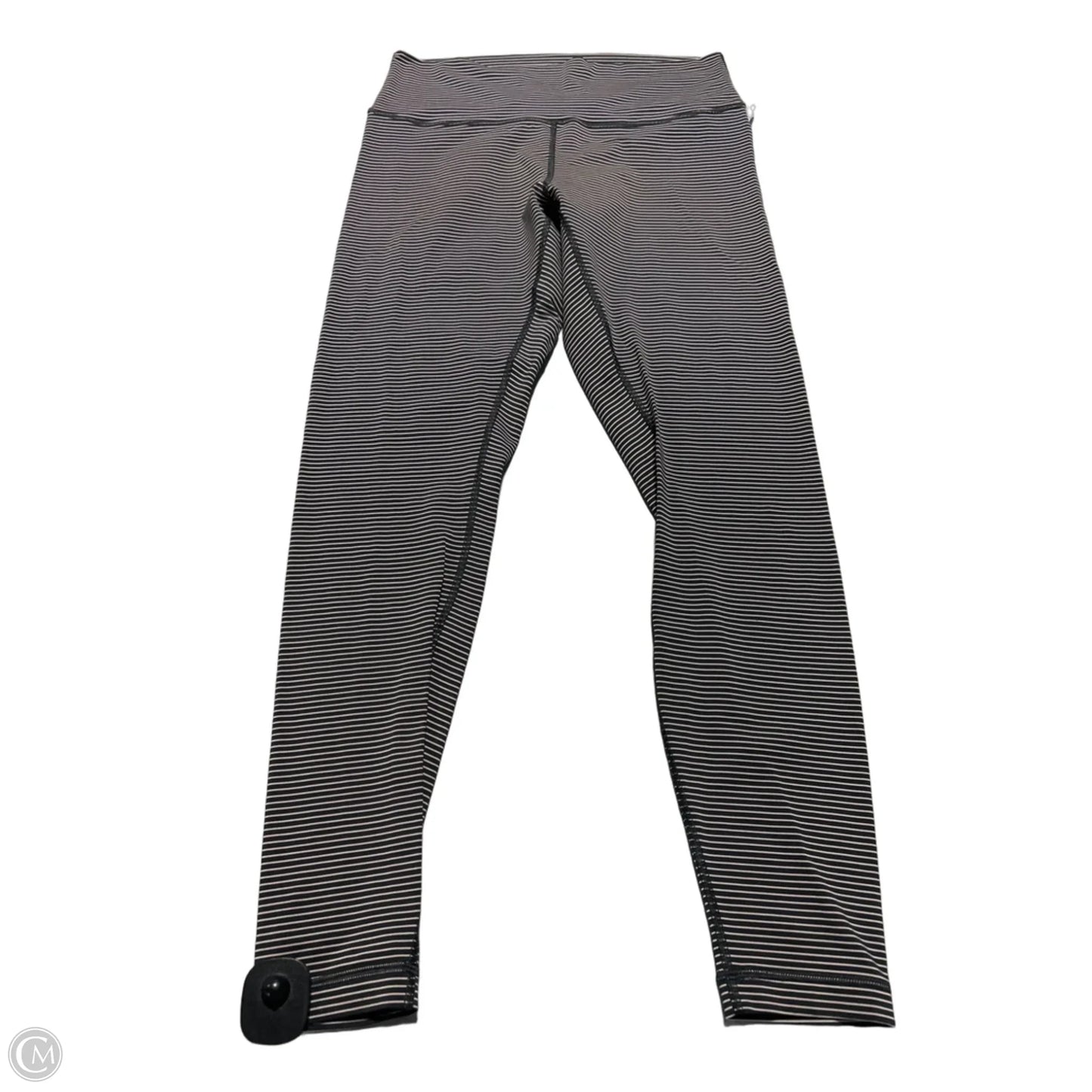 Athletic Leggings By Lululemon In Striped Pattern, Size: 12