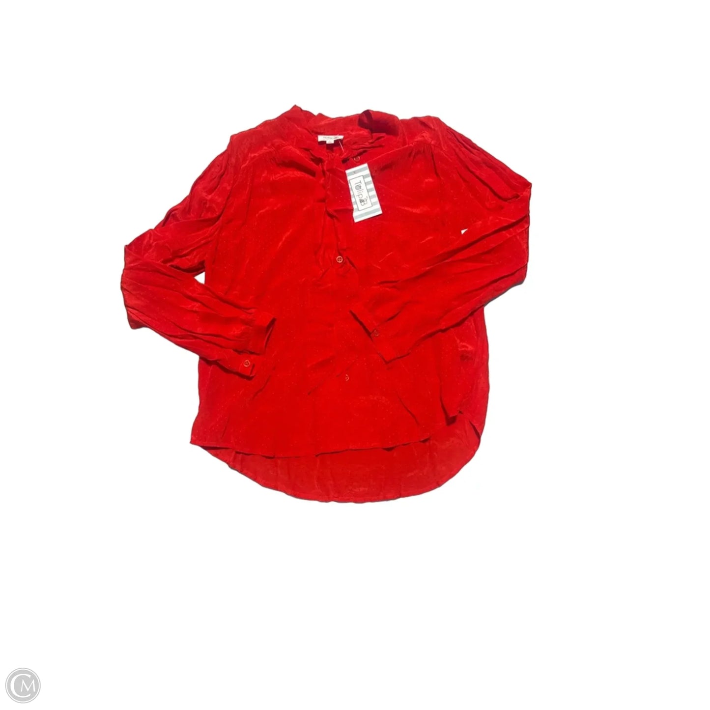 Top Long Sleeve By Cme In Red, Size: L