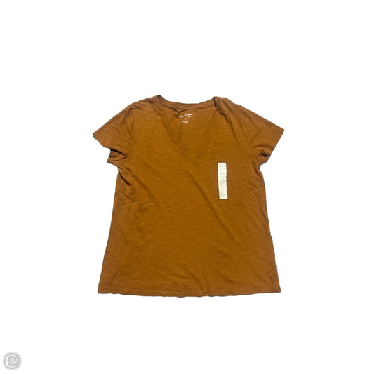 Top Short Sleeve By Universal Thread In Brown, Size: Xl