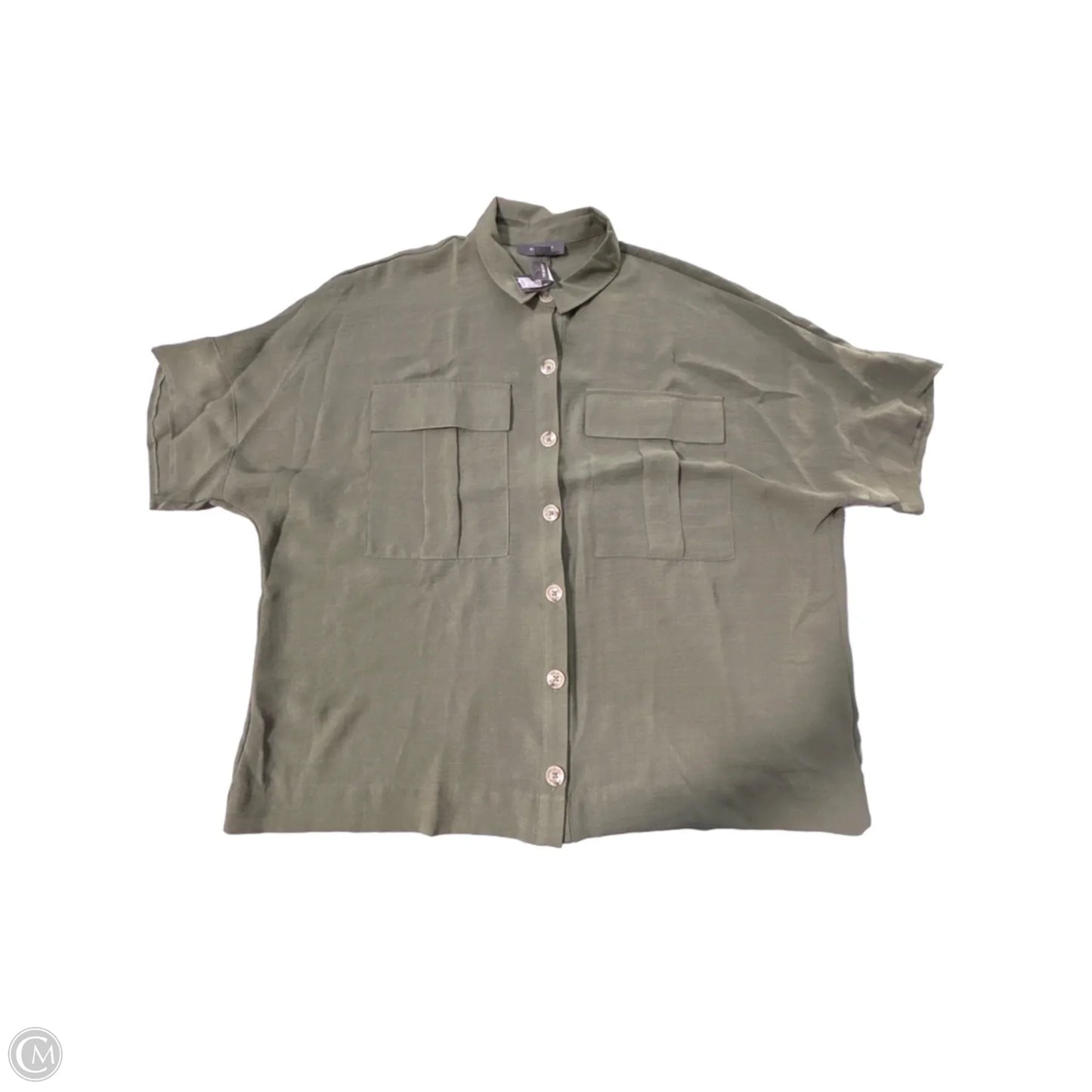 Top Short Sleeve By Primark In Green, Size: L