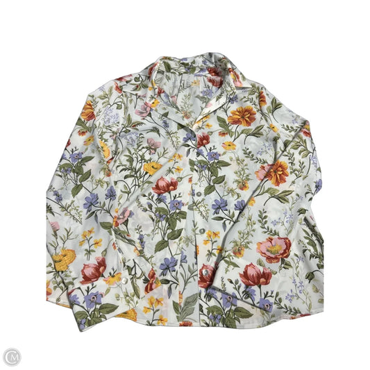 Top Long Sleeve By Joie In Floral Print, Size: L